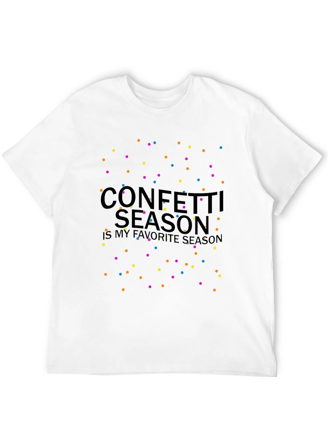Confetti Season Black Graphic Tee