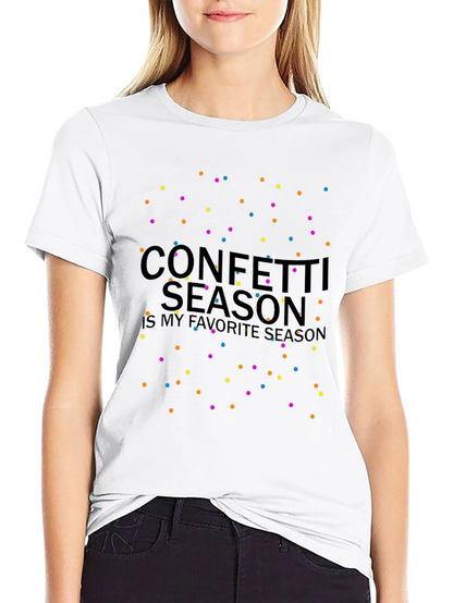 Confetti Season Black Graphic Tee