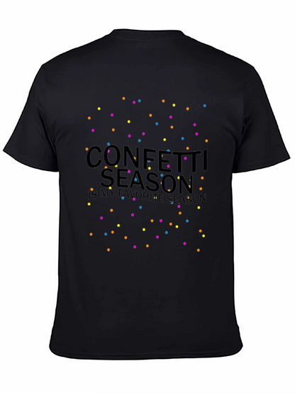 Confetti Season Black Graphic Tee