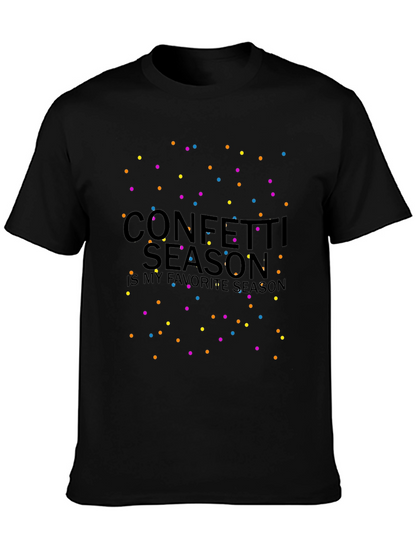 Confetti Season Black Graphic Tee