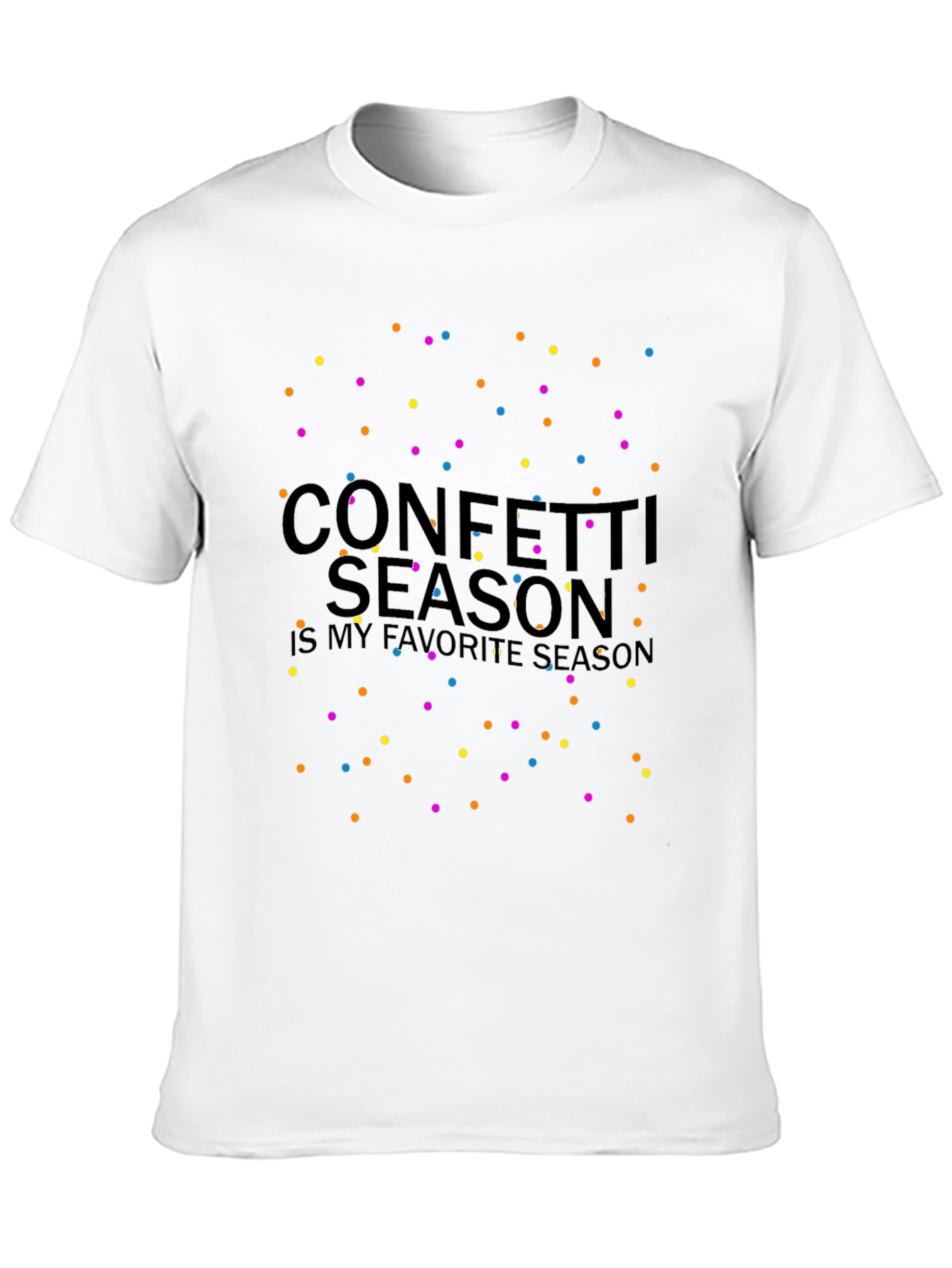 Confetti Season Black Graphic Tee