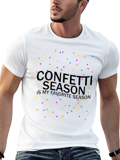 Confetti Season Black Graphic Tee