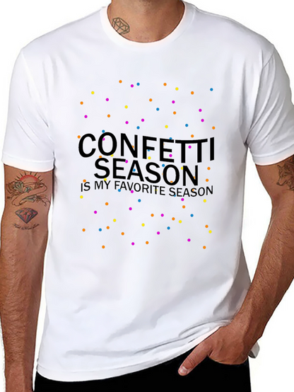 Confetti Season Black Graphic Tee