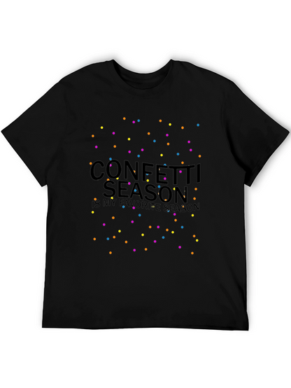 Confetti Season Black Graphic Tee