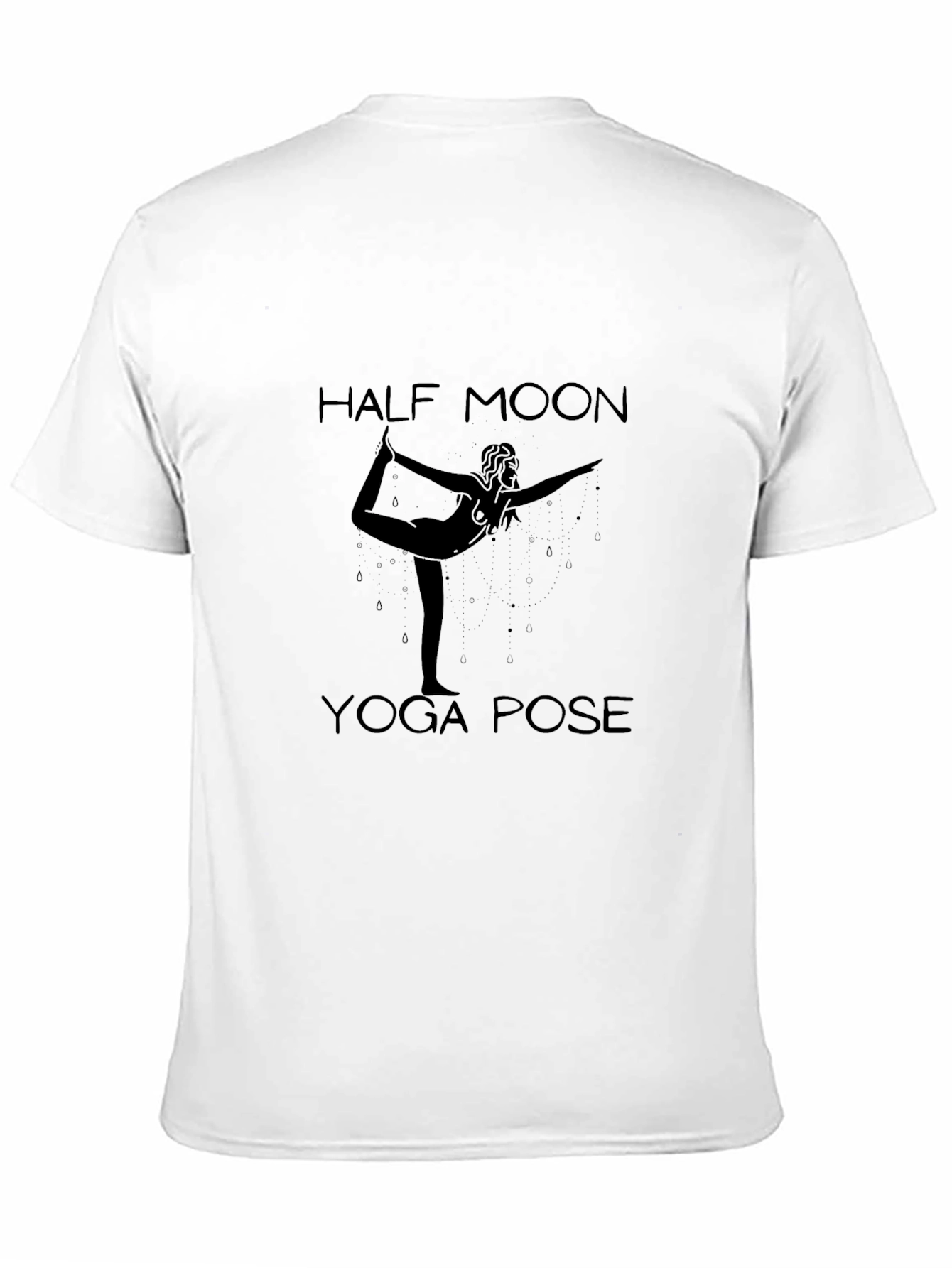 Half Moon Yoga Pose Black Graphic Tee