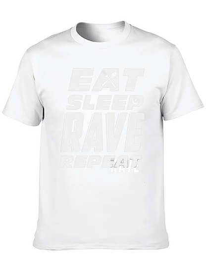 Eat Sleep Rave Repeat Graphic Tee - Black
