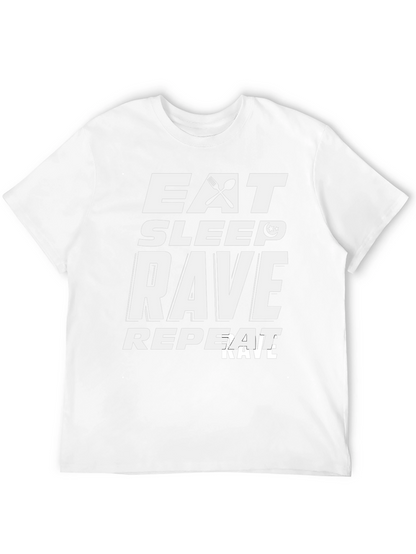 Eat Sleep Rave Repeat Graphic Tee - Black