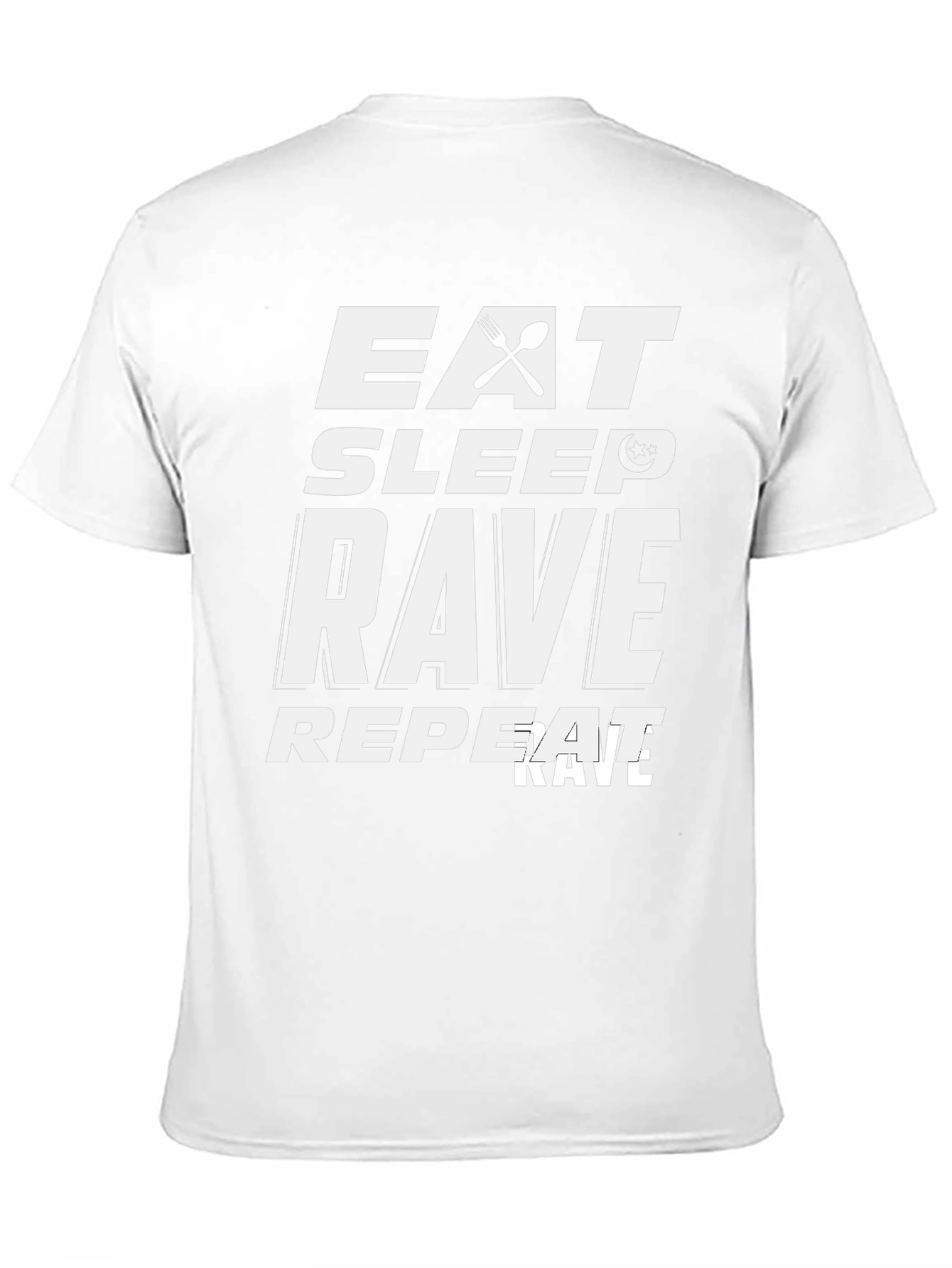 Eat Sleep Rave Repeat Graphic Tee - Black