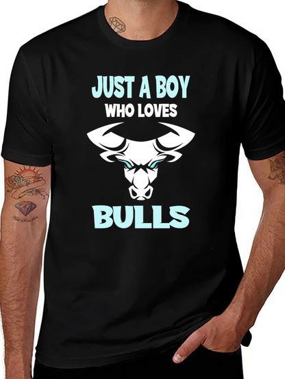 Just A Boy Who Loves Bulls T-Shirt