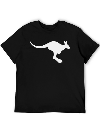 Kangaroo Graphic Tee - Black Cotton Comfort