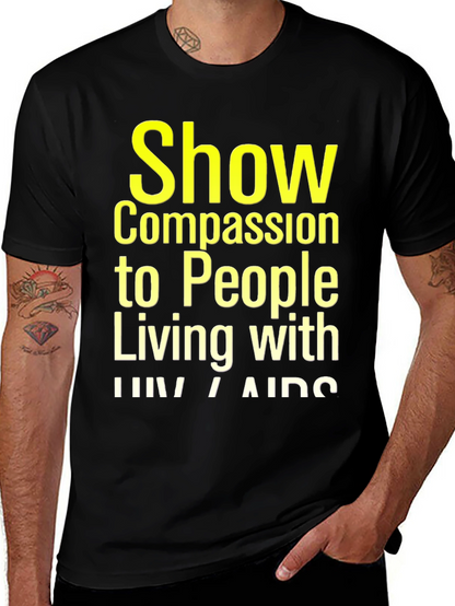 Compassion HIV/AIDS Awareness Black T-Shirt