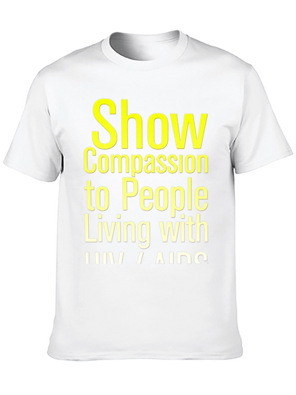 Compassion HIV/AIDS Awareness Black T-Shirt
