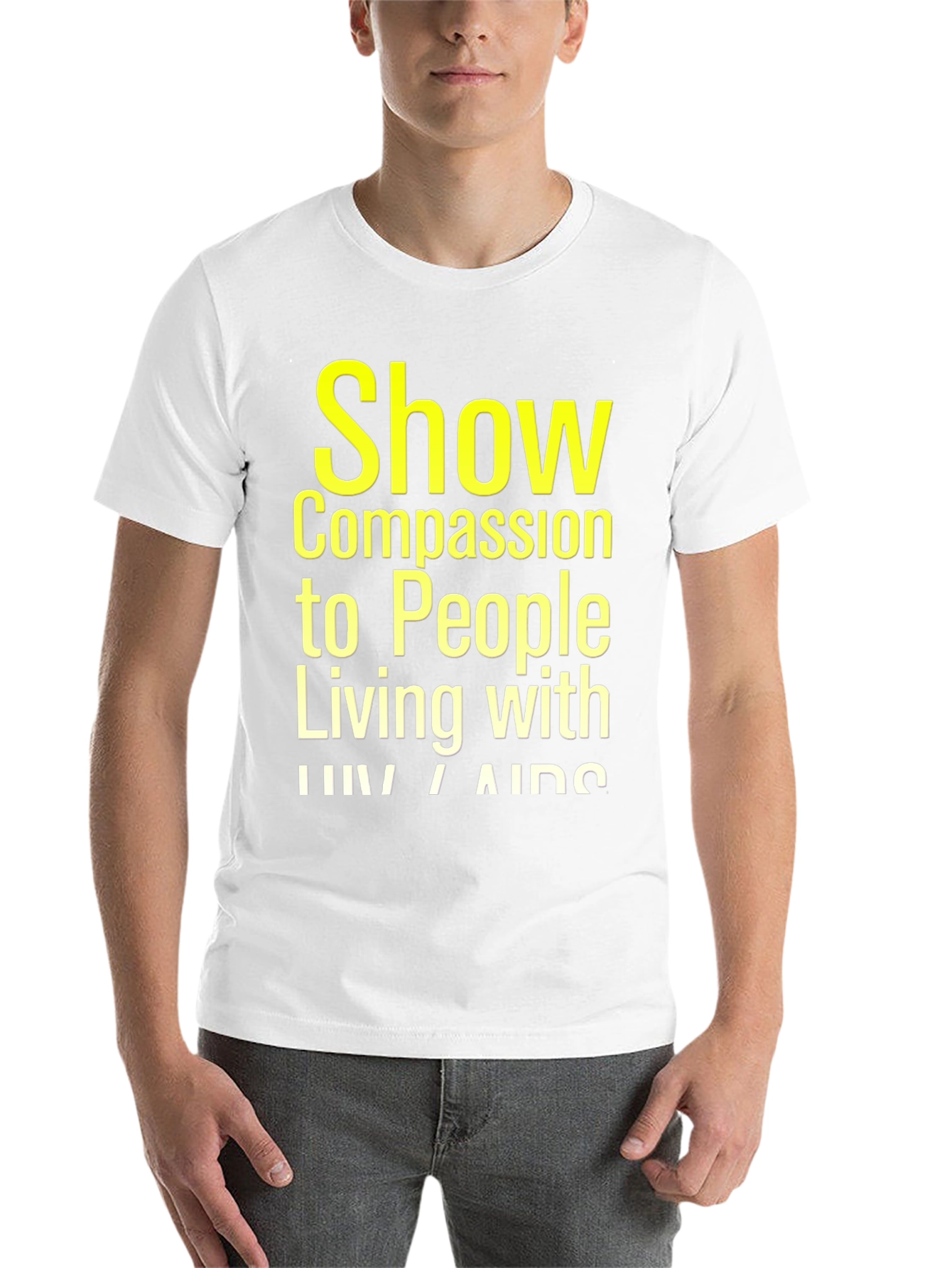 Compassion HIV/AIDS Awareness Black T-Shirt