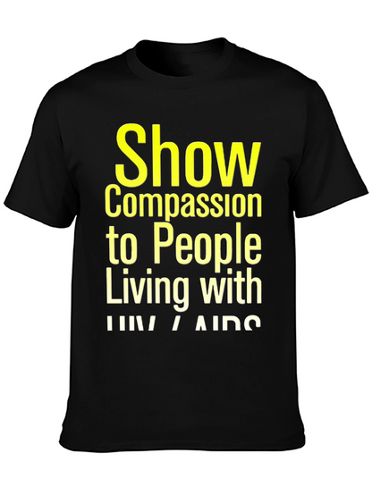 Compassion HIV/AIDS Awareness Black T-Shirt