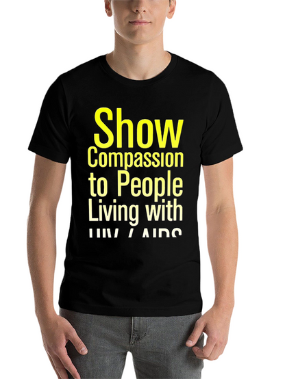 Compassion HIV/AIDS Awareness Black T-Shirt