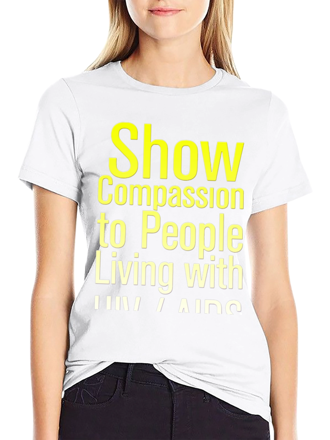 Compassion HIV/AIDS Awareness Black T-Shirt