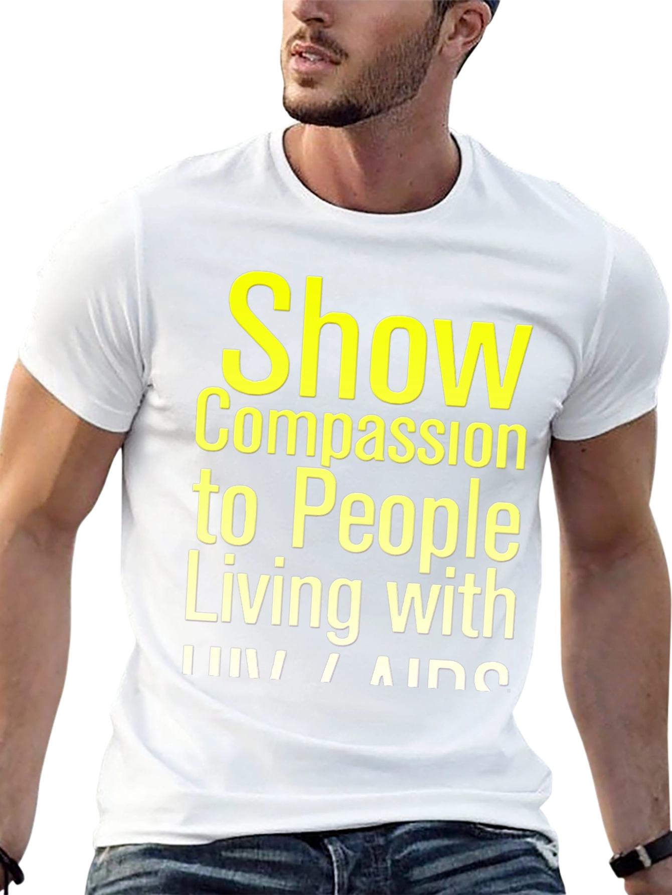Compassion HIV/AIDS Awareness Black T-Shirt
