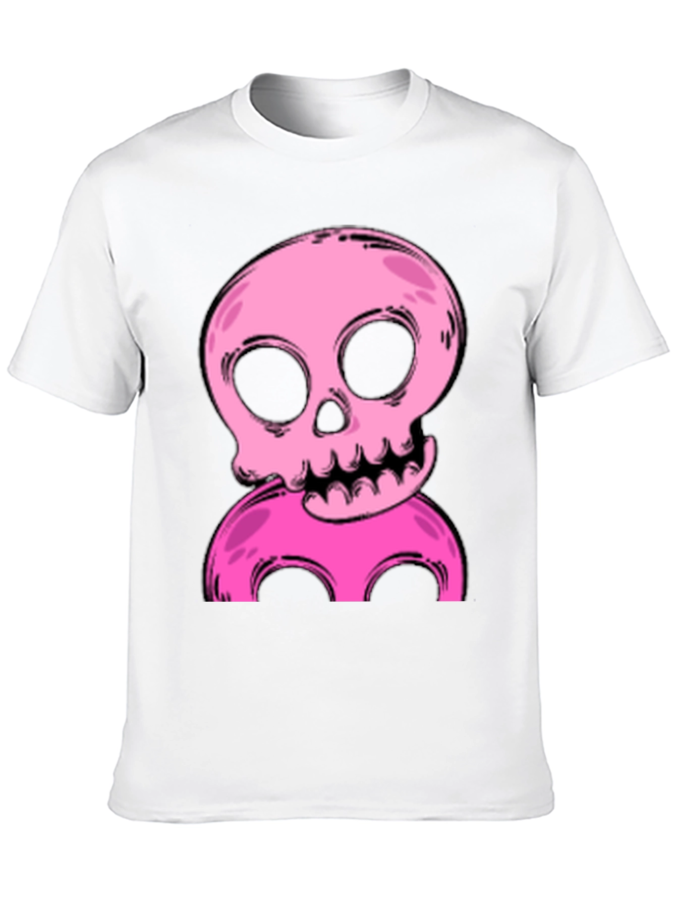 Pink Skull Graphic T-Shirt - Unique Design