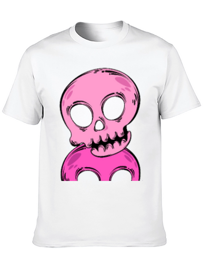 Pink Skull Graphic T-Shirt - Unique Design