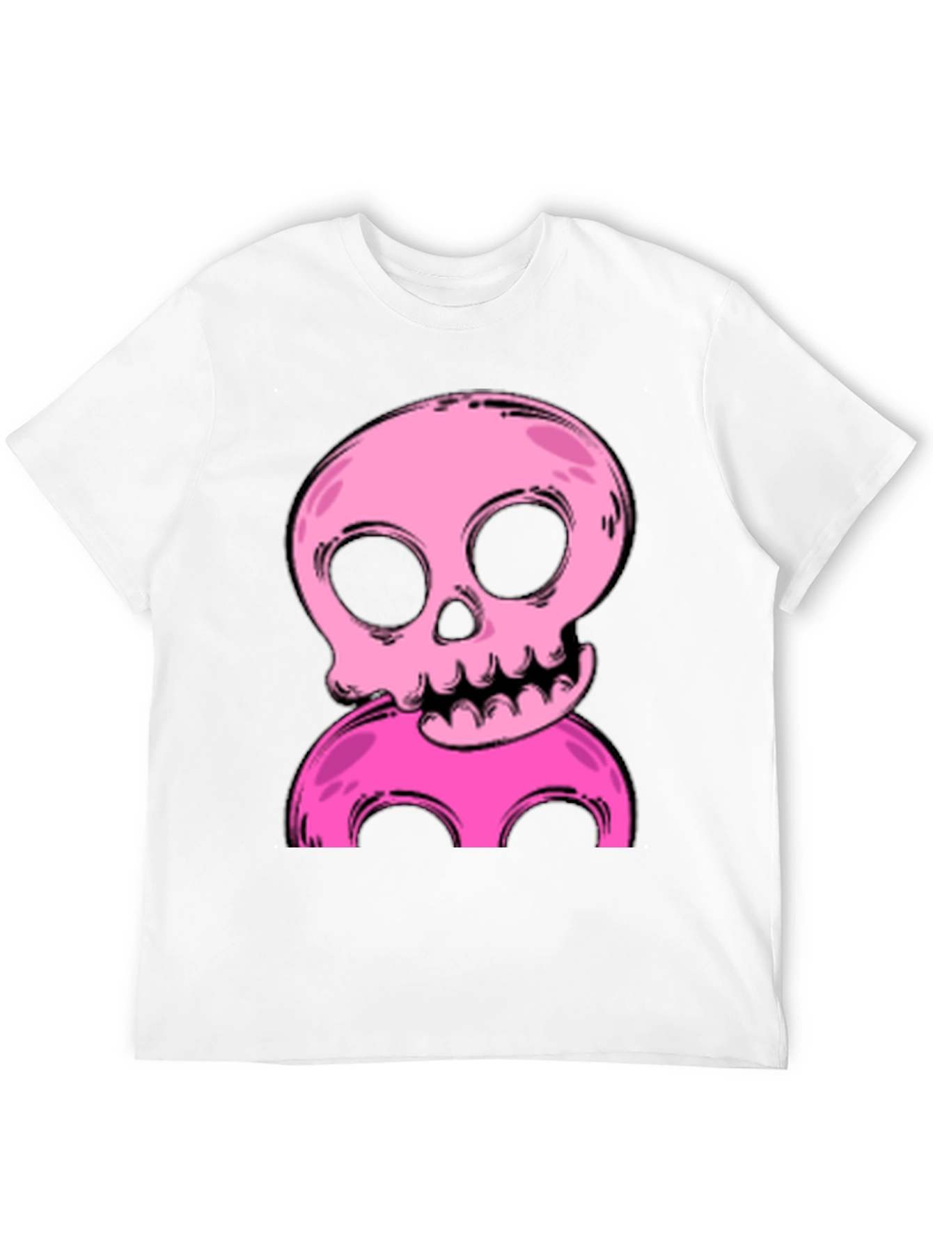 Pink Skull Graphic T-Shirt - Unique Design