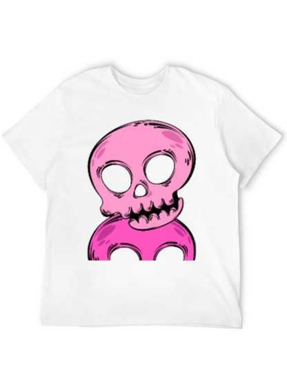Pink Skull Graphic T-Shirt - Unique Design