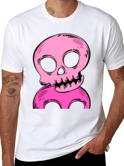 Pink Skull Graphic T-Shirt - Unique Design