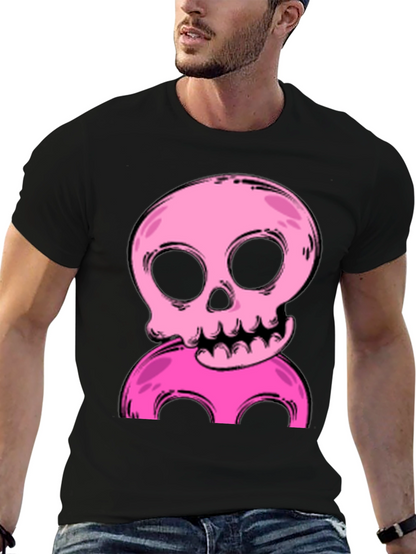 Pink Skull Graphic T-Shirt - Unique Design