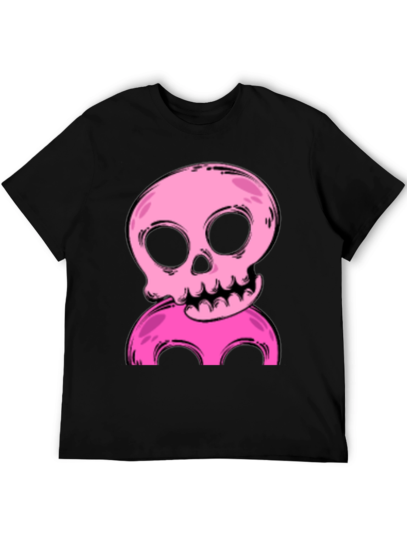 Pink Skull Graphic T-Shirt - Unique Design