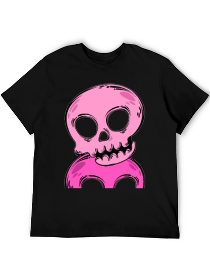 Pink Skull Graphic T-Shirt - Unique Design