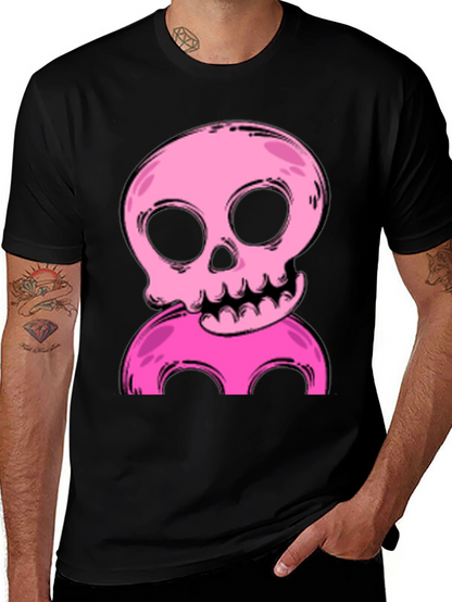Pink Skull Graphic T-Shirt - Unique Design