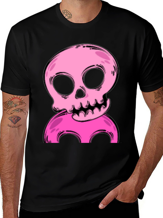 Pink Skull Graphic T-Shirt - Unique Design