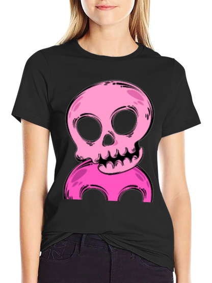 Pink Skull Graphic T-Shirt - Unique Design