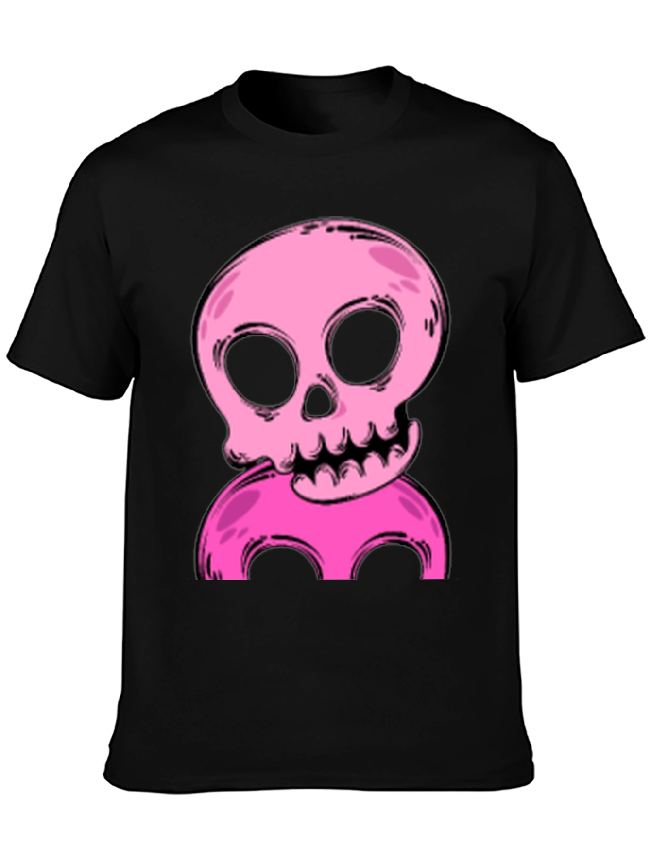 Pink Skull Graphic T-Shirt - Unique Design