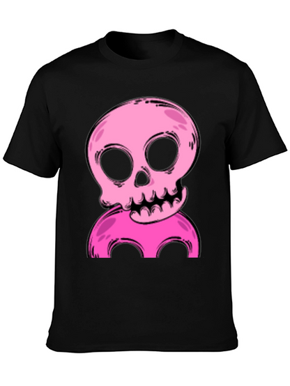 Pink Skull Graphic T-Shirt - Unique Design