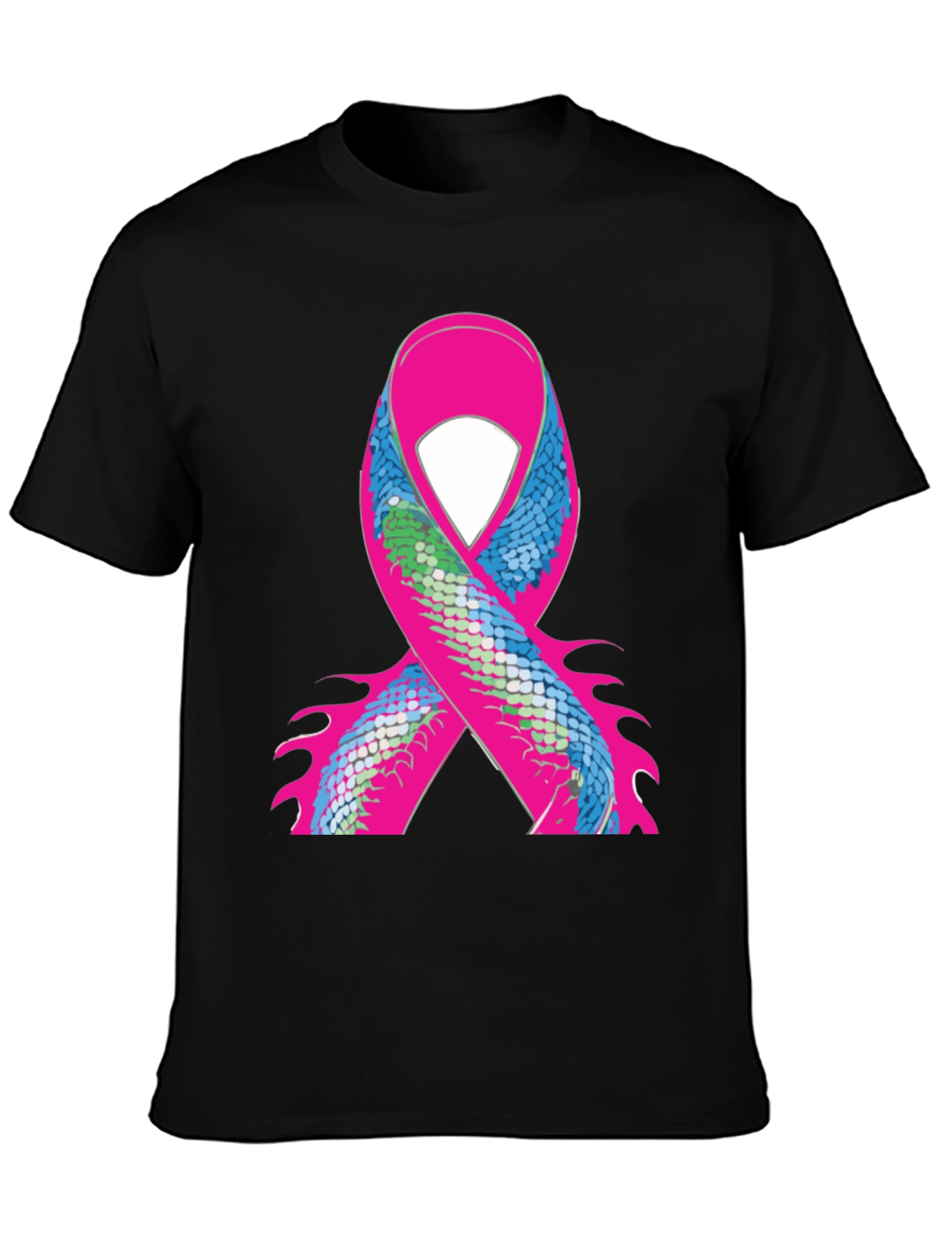 Ribbon Scale Graphic Black T-Shirt