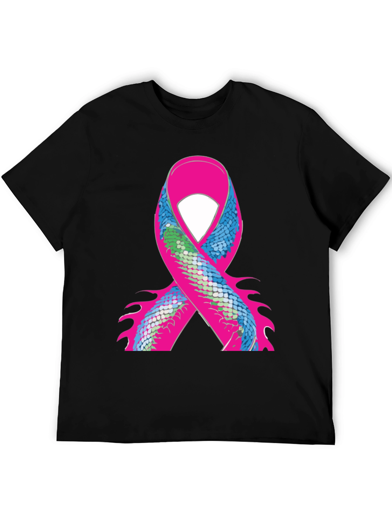 Ribbon Scale Graphic Black T-Shirt