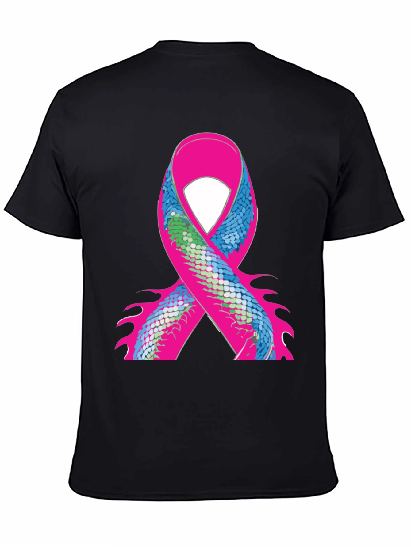 Ribbon Scale Graphic Black T-Shirt
