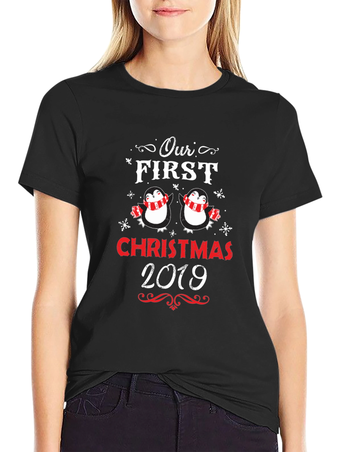 First Christmas Penguins Matching Holiday T-Shirt