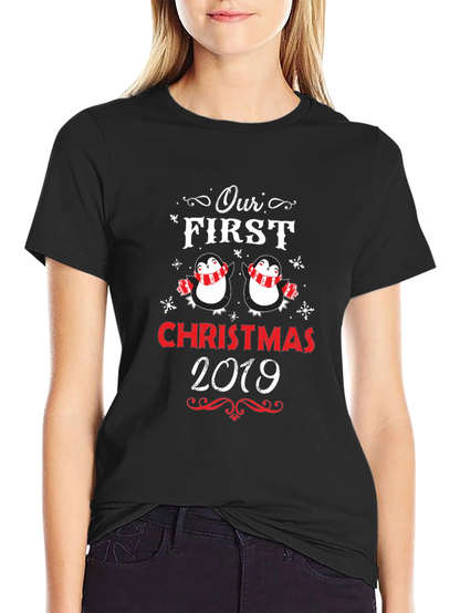 First Christmas Penguins Matching Holiday T-Shirt