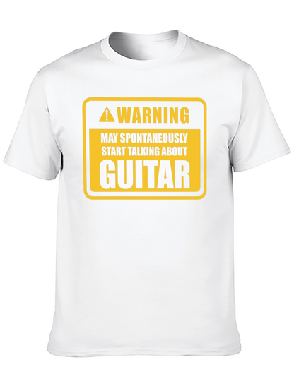 Warning Guitar Spontaneous Humor Tee