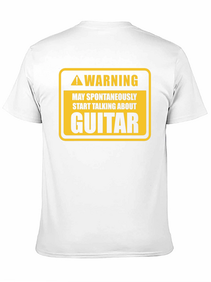 Warning Guitar Spontaneous Humor Tee