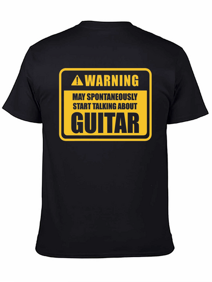 Warning Guitar Spontaneous Humor Tee