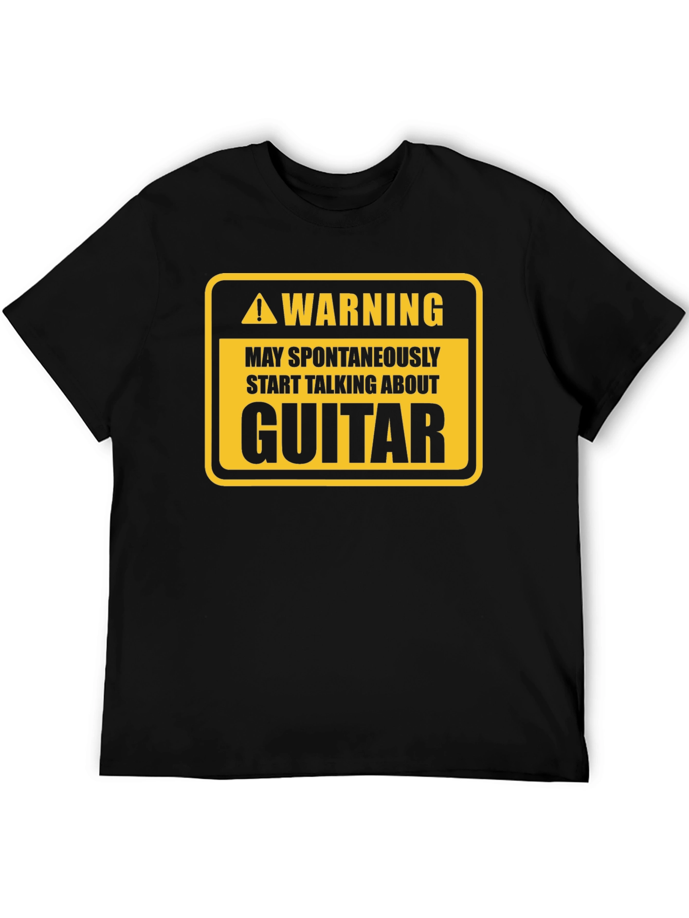 Warning Guitar Spontaneous Humor Tee