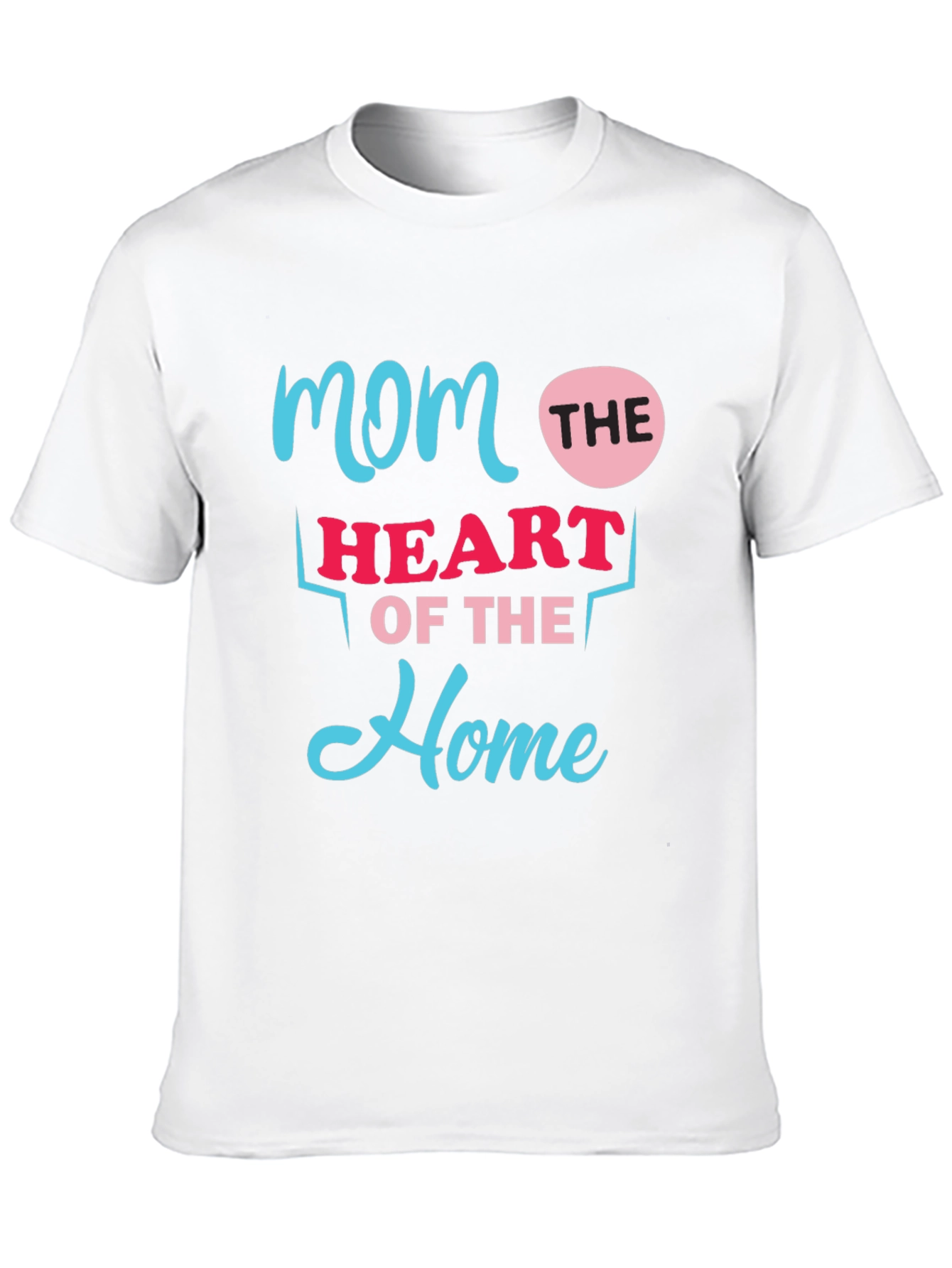 Mom The Heart Of The Home Black T-Shirt