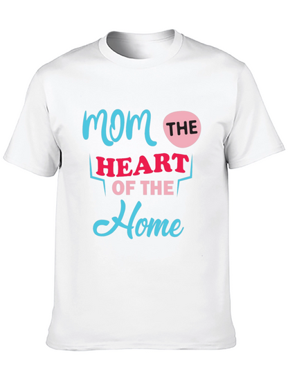 Mom The Heart Of The Home Black T-Shirt