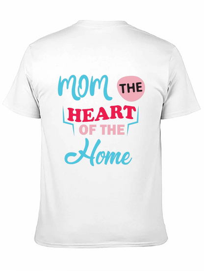 Mom The Heart Of The Home Black T-Shirt