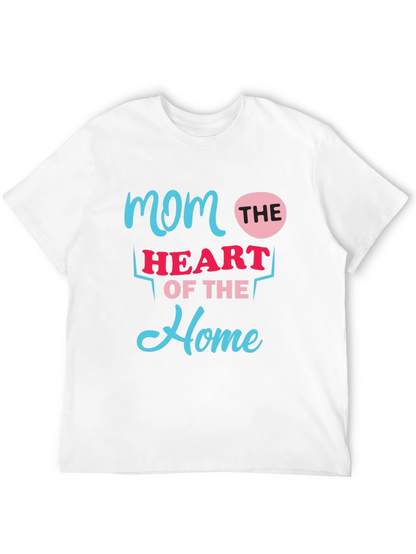 Mom The Heart Of The Home Black T-Shirt