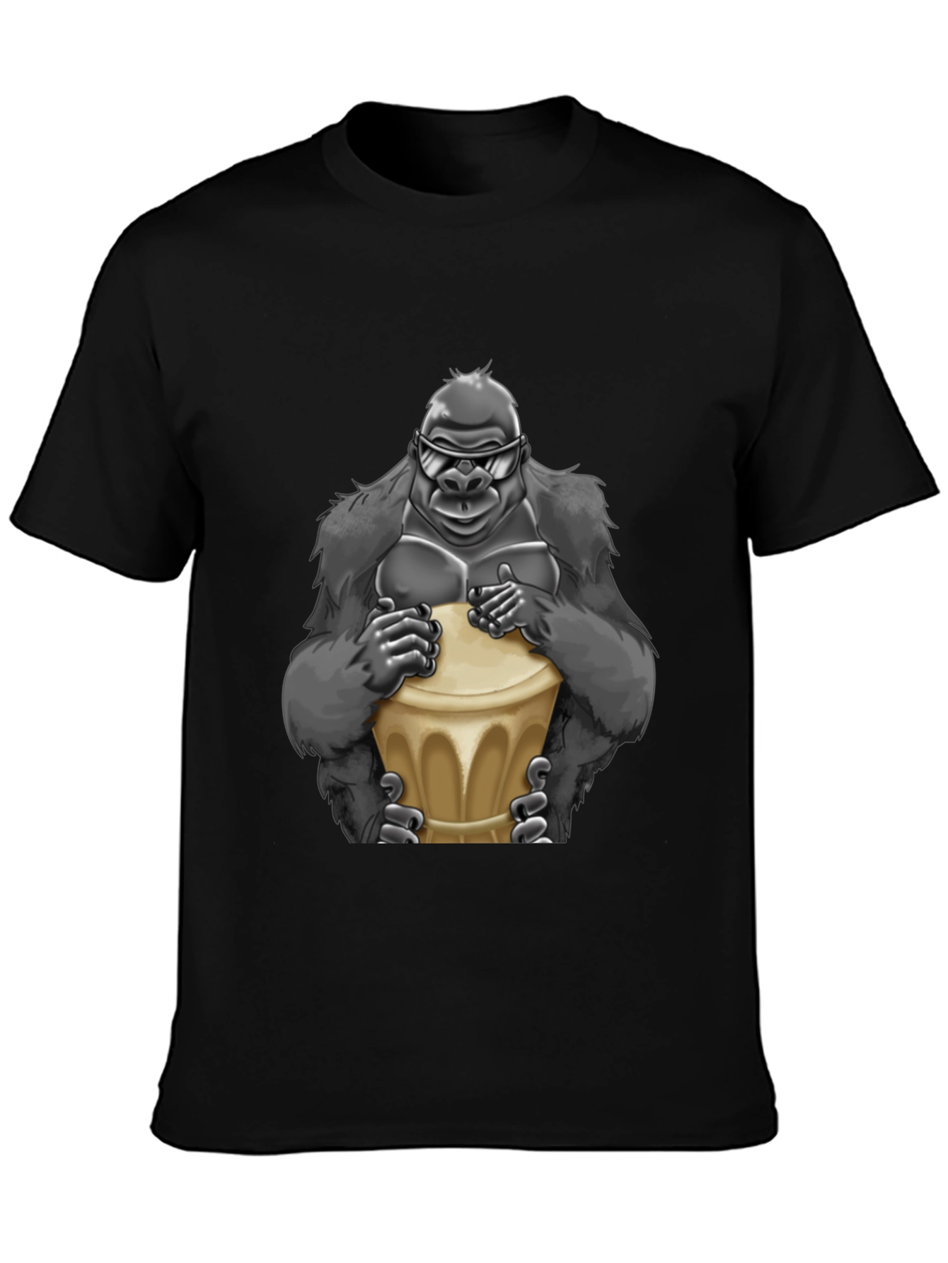 Cool Gorilla Bongo Drummer T-Shirt