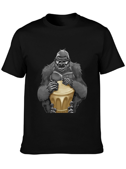 Cool Gorilla Bongo Drummer T-Shirt