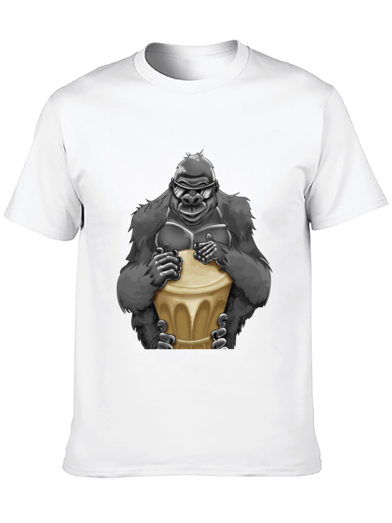 Cool Gorilla Bongo Drummer T-Shirt